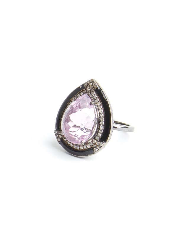 Louvre Pink Kunzite Ring, Size 7